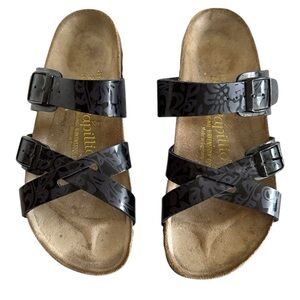 Birkenstock Papillio Hibiscus Floral Flower Sandals Women's Size 6 Beach Coastal